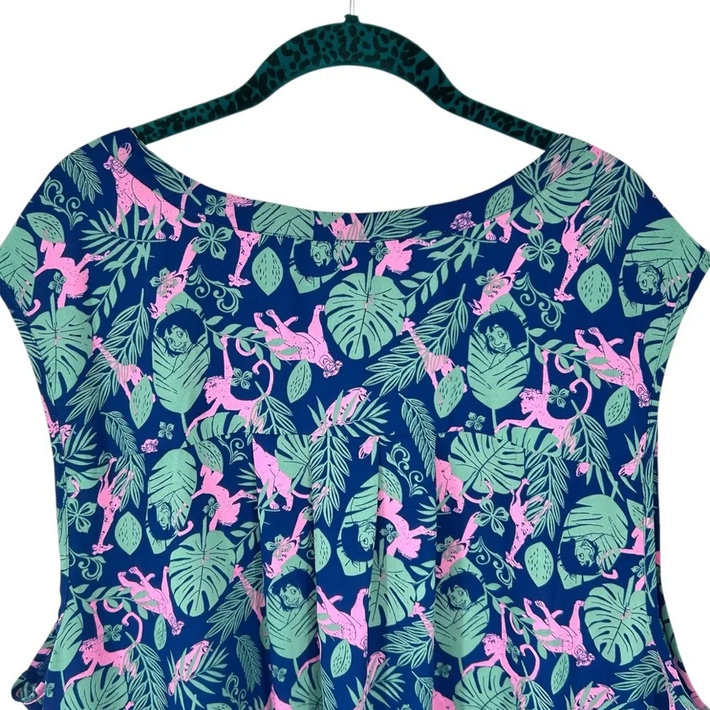 Torrid x Disney The Jungle Book Georgette All Over Print Sleeveless Blouse Tank - Picture 8 of 11